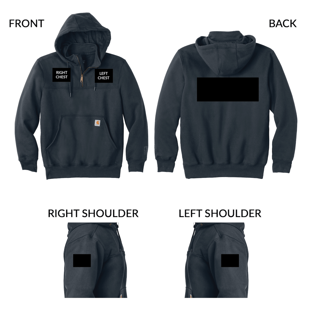 Emergency Technician Carhartt® Heavyweight Hooded Zip Mock Sweatshirt Job Shirt