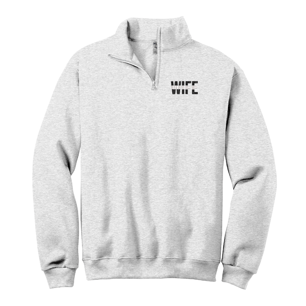 EMS Wife Thin White Line Quarter Zip Sweatshirt