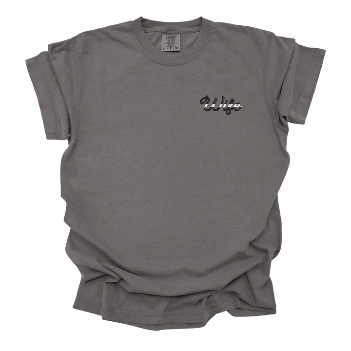 EMS Wife Thin White Line Comfort Colors T-Shirt