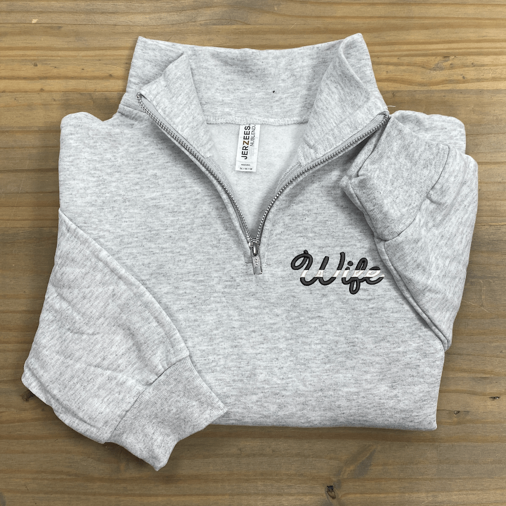 EMS Thin White Line Wife Quarter Zip Sweatshirt