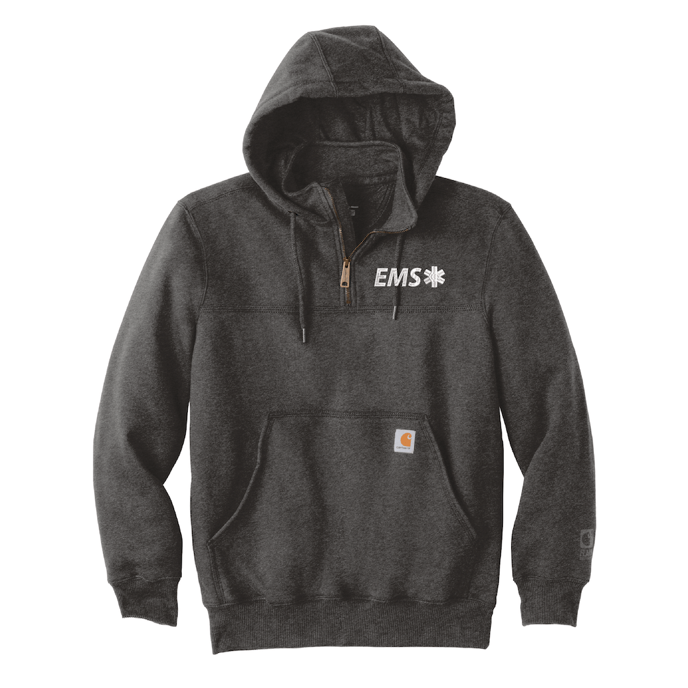 EMS Star of Life Carhartt® Heavyweight Hooded Zip Mock Sweatshirt Job Shirt