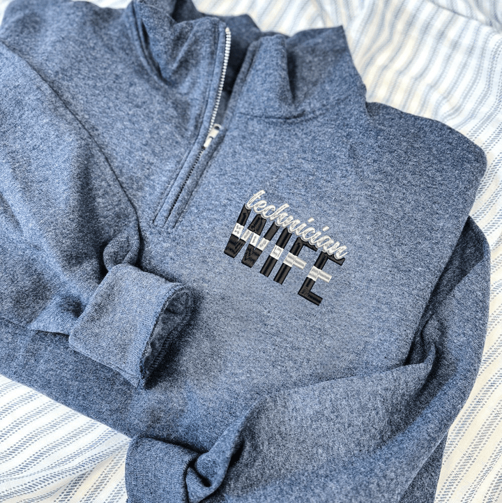 EMS Medic Wife Quarter Zip Sweatshirt
