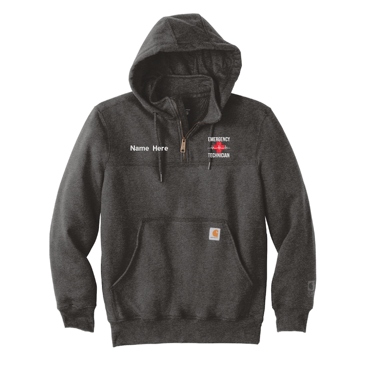 Emergency Technician Carhartt® Heavyweight Hooded Zip Mock Sweatshirt Job Shirt