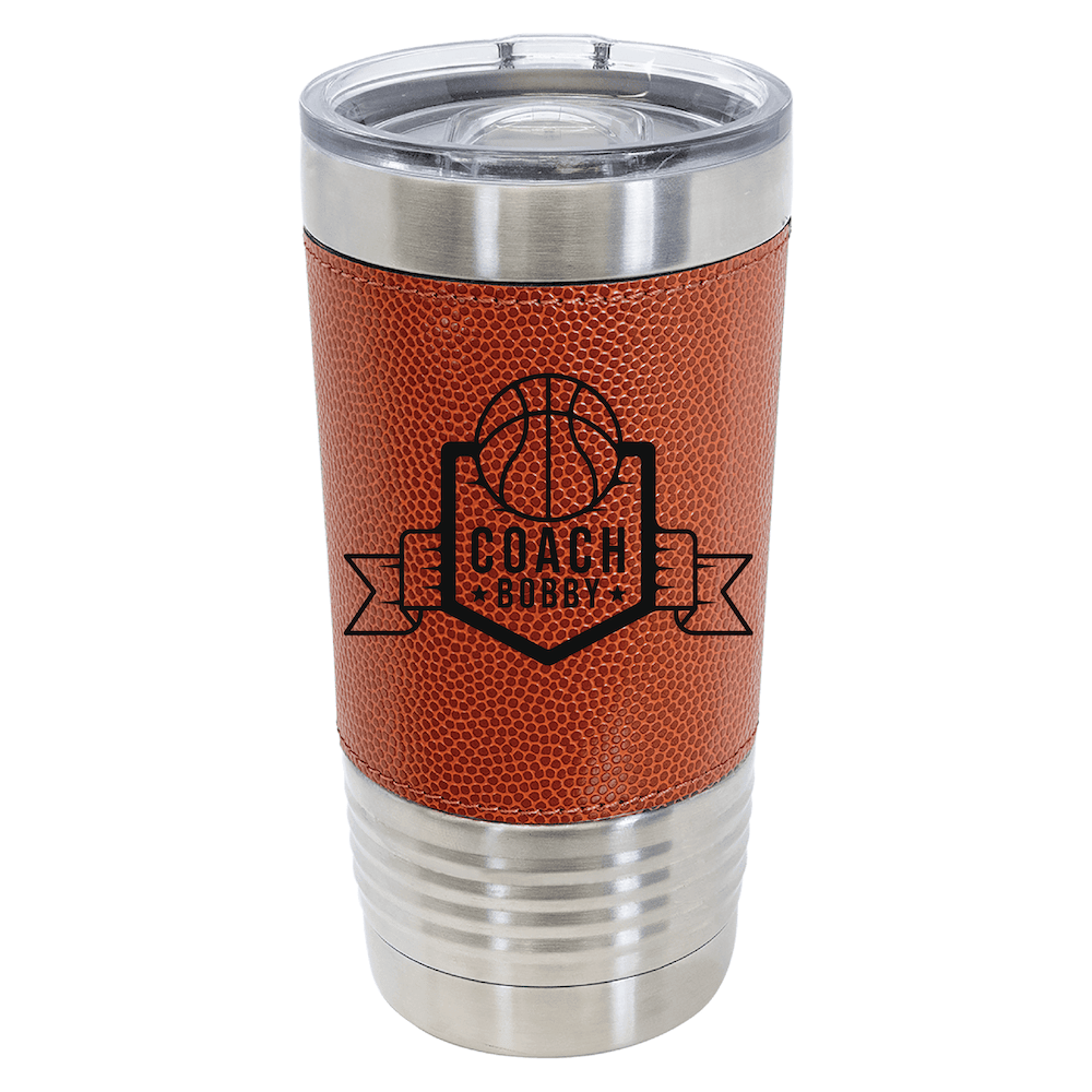 20oz Personalized Basketball Wrapped Coach Gift