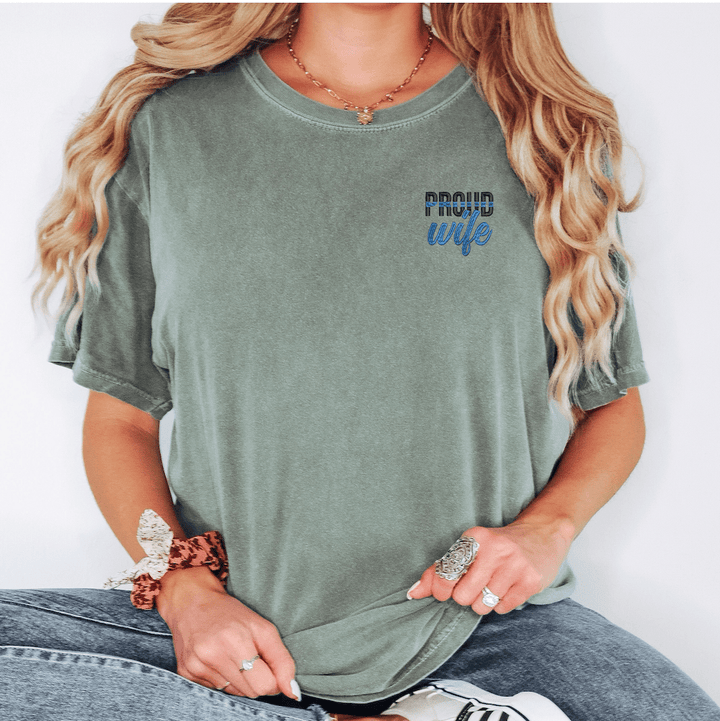 Police Proud Wife Comfort Colors T-Shirt