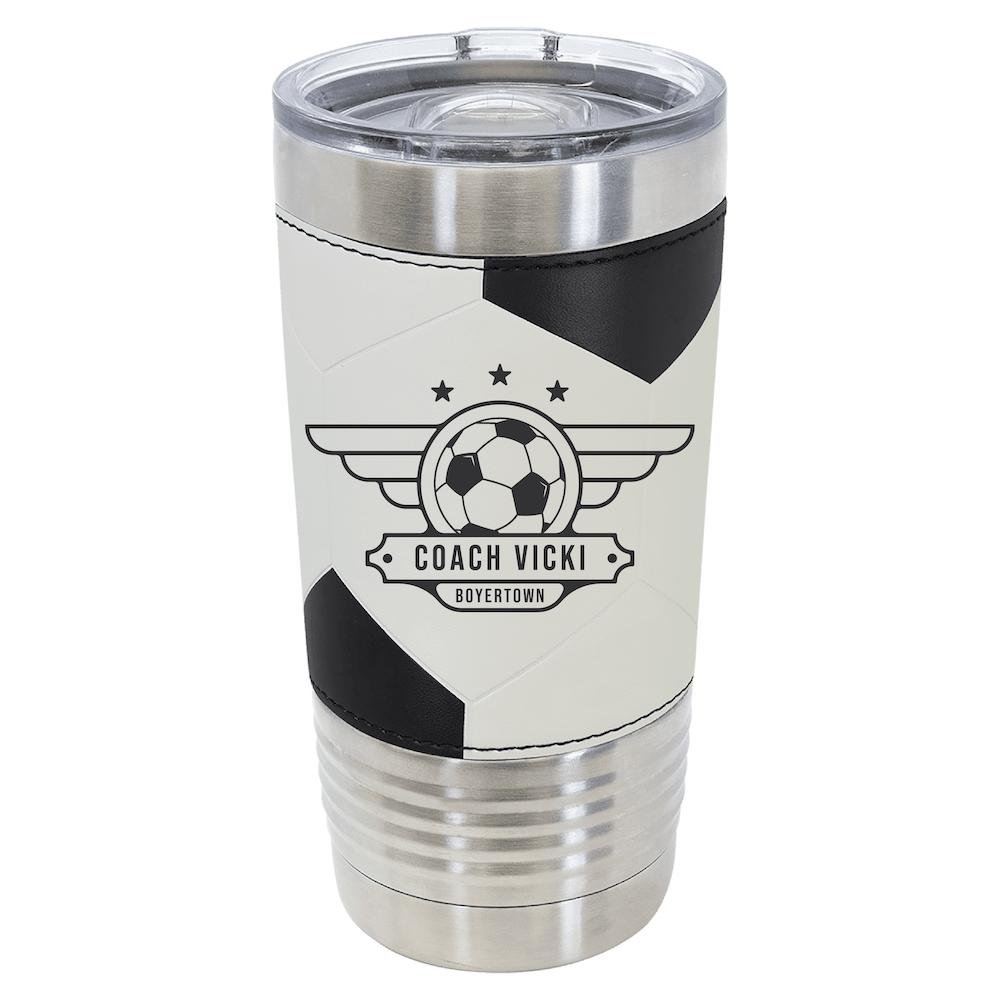 20oz Custom Soccer Ball Coach Gift Tumbler