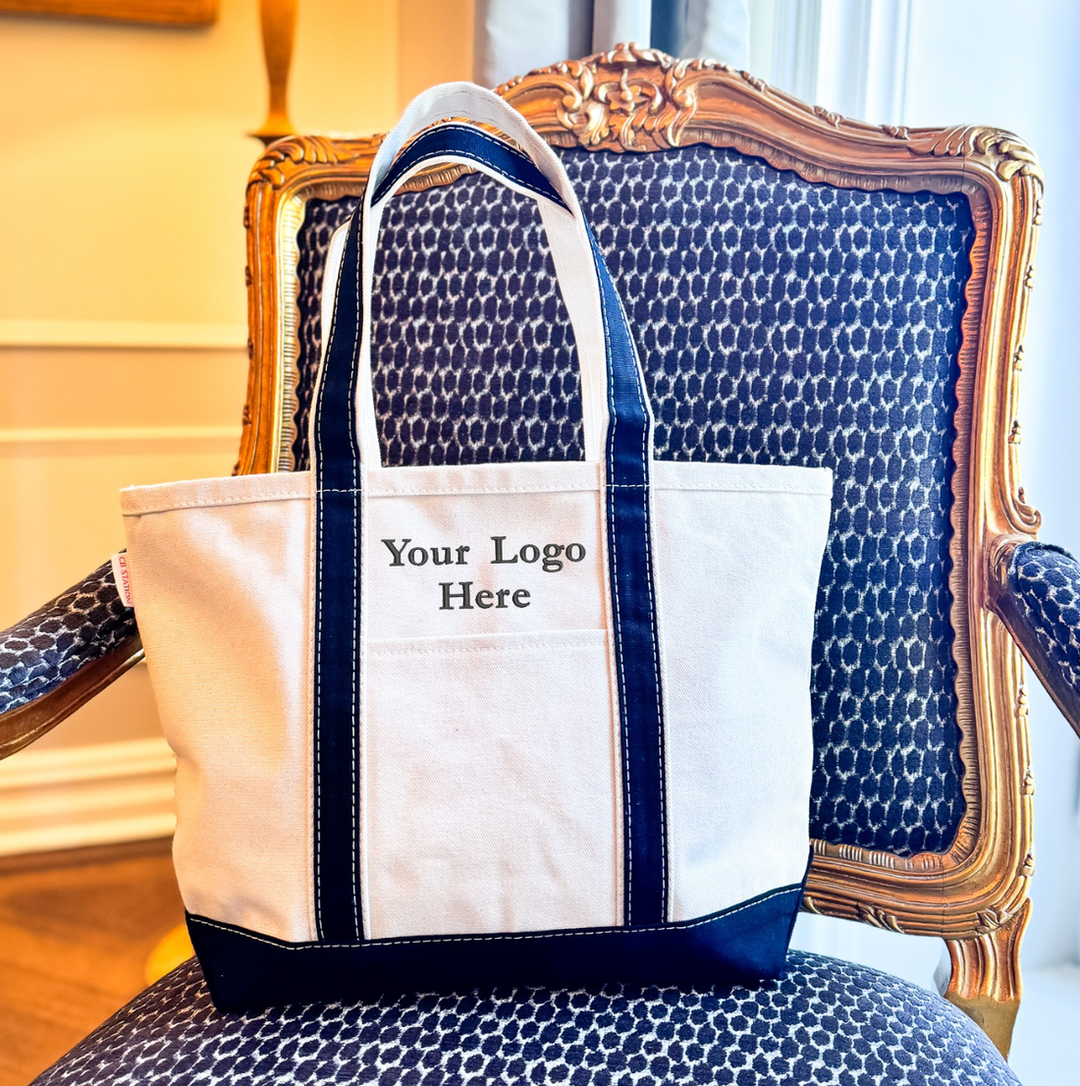 Corporate logo canvas tote bag, an example of a branded corporate gift
