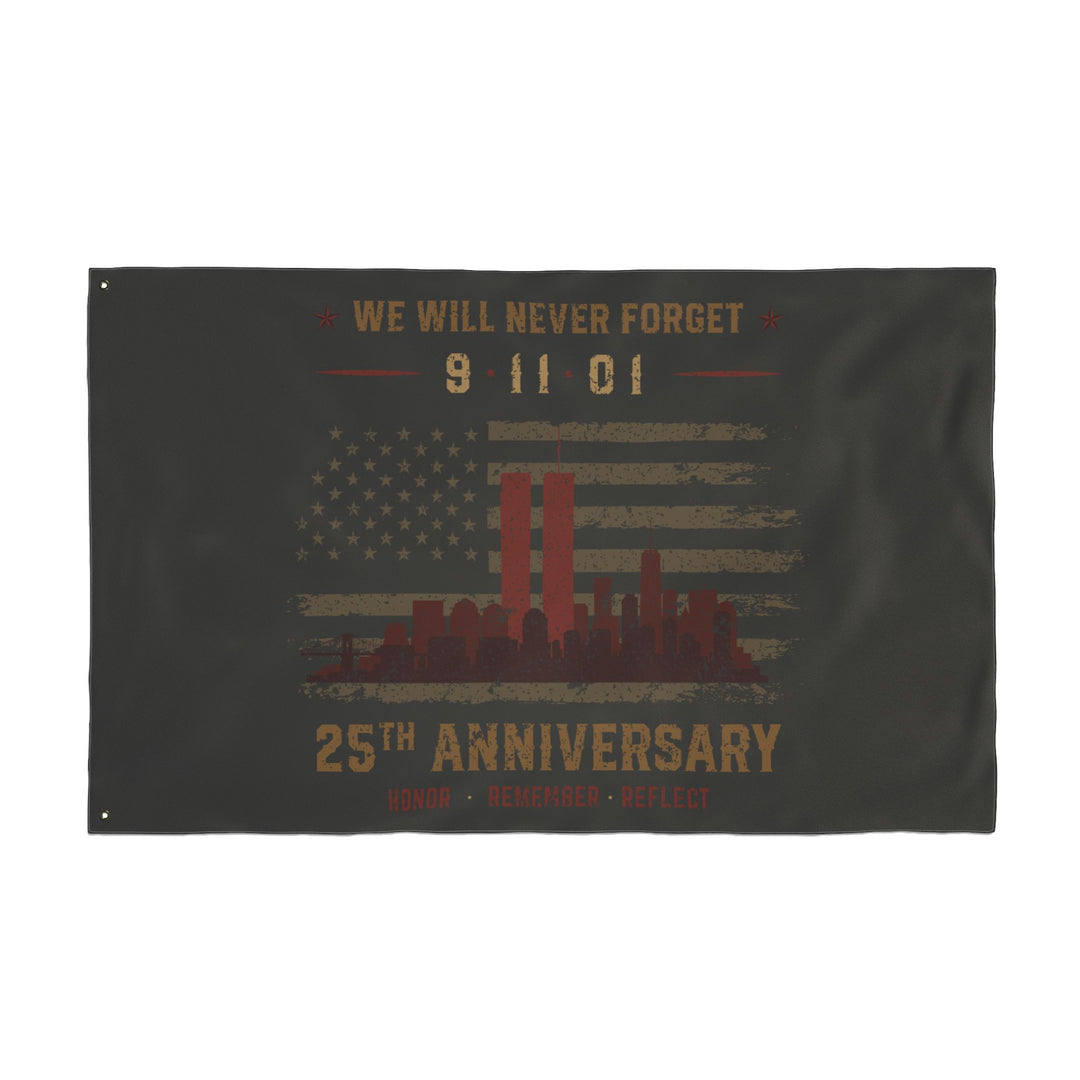 9/11 Memorial Flag - 25th Anniversary Double-Sided Tribute