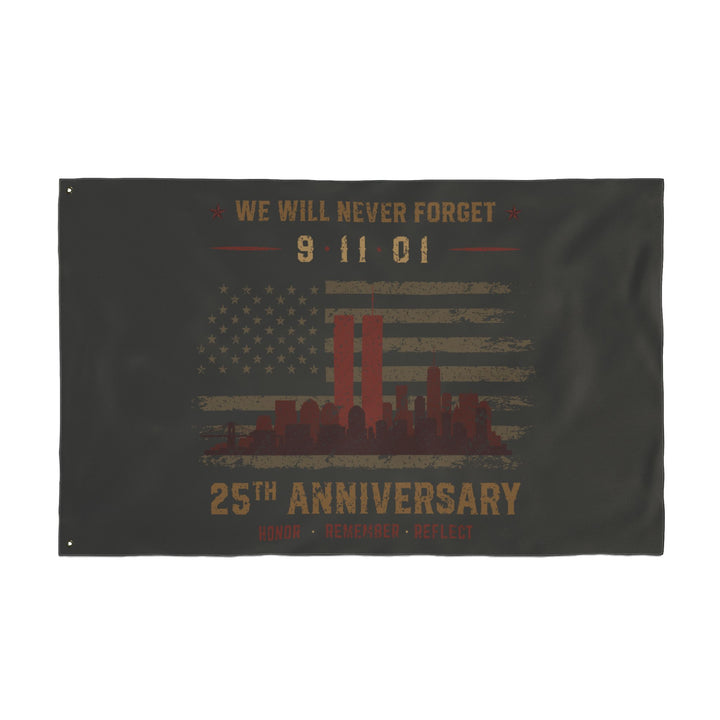 9/11 Memorial Flag - 25th Anniversary Double-Sided Tribute