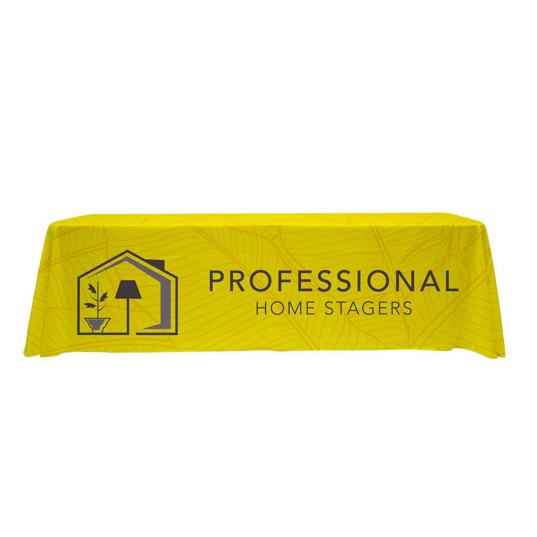 Lightweight 3-Sided Table Throw (Full Coverage Print)