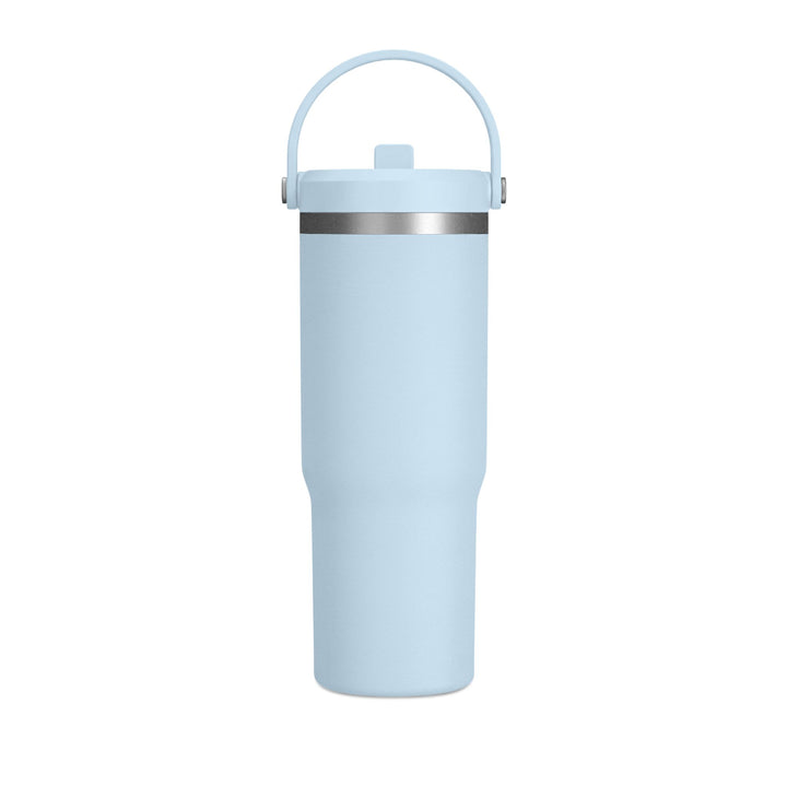 Powder blue 32oz insulated tumbler with carry-handle lid