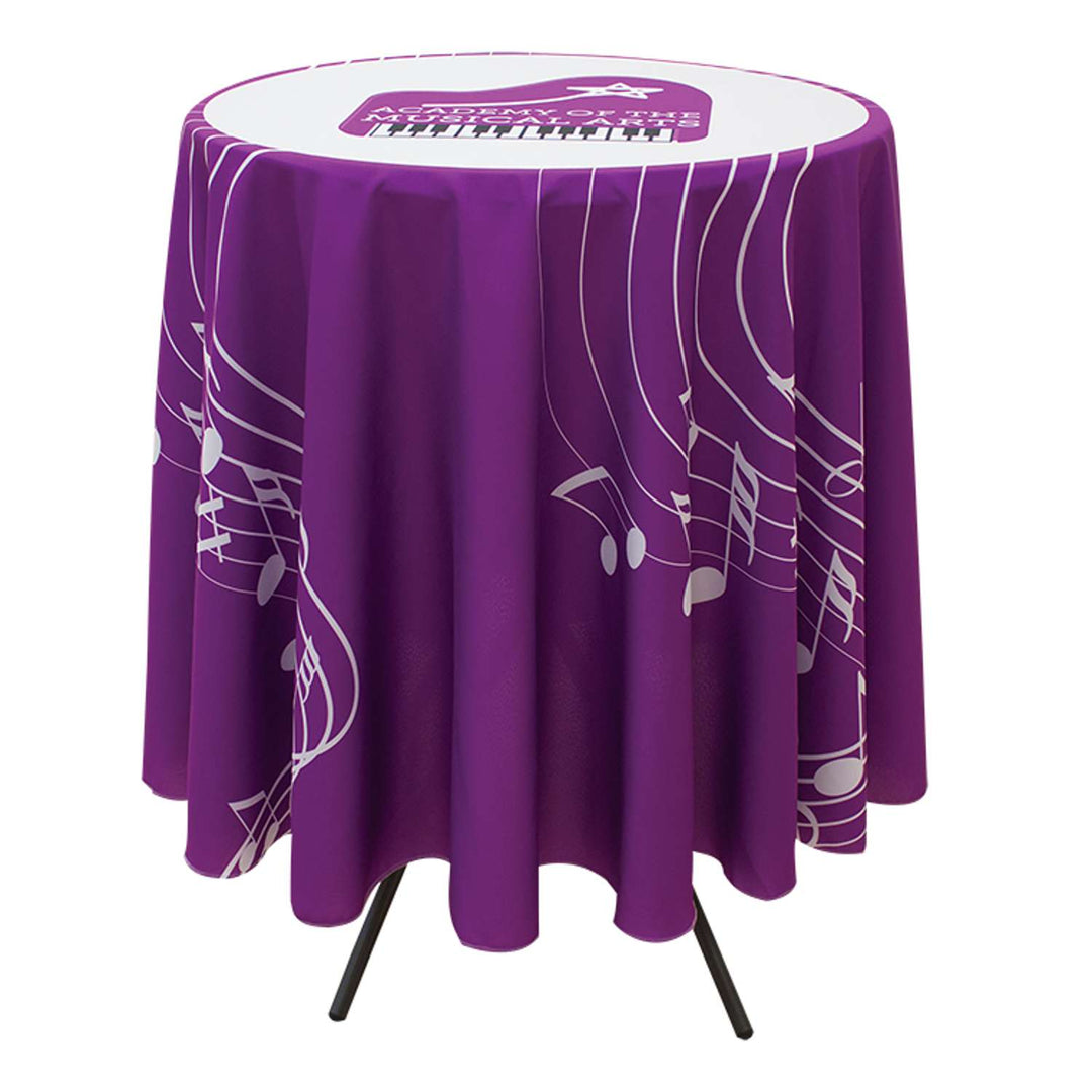 Bar-Height Round Table Throw with 33.25" Overhang