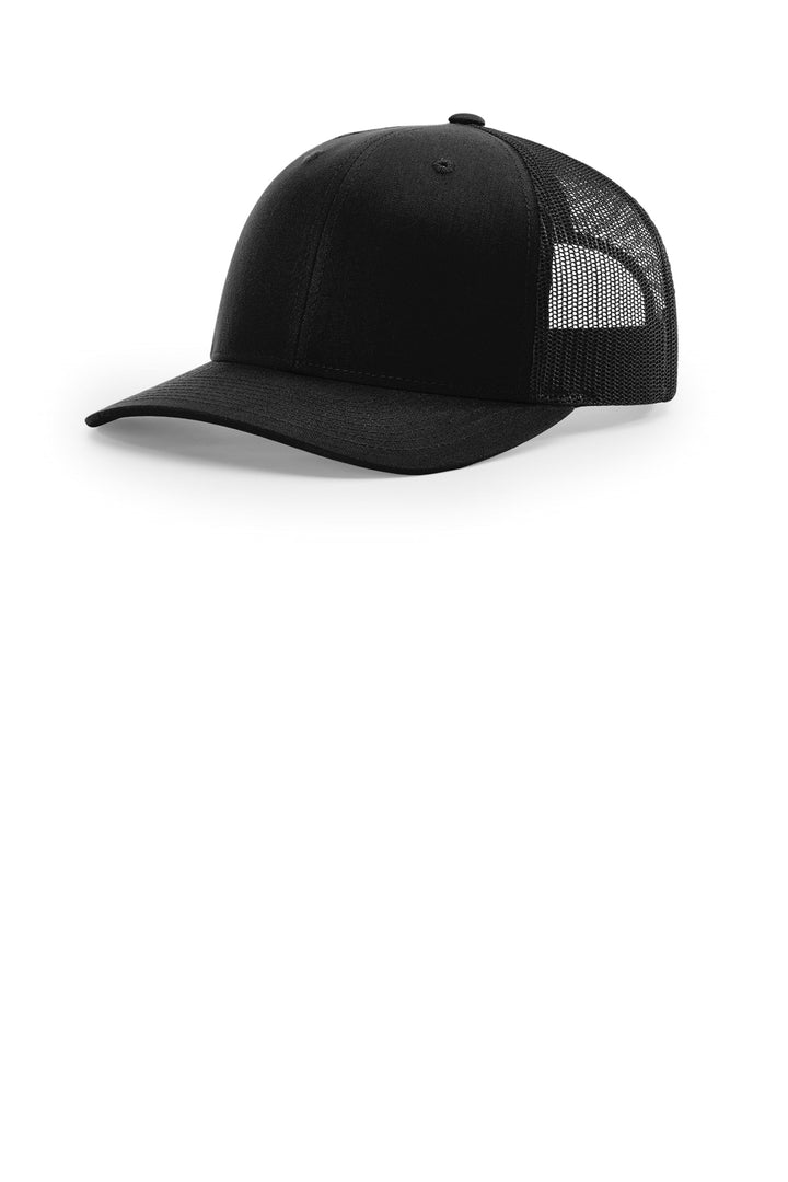 Richardson 112 Trucker in Black, left view
