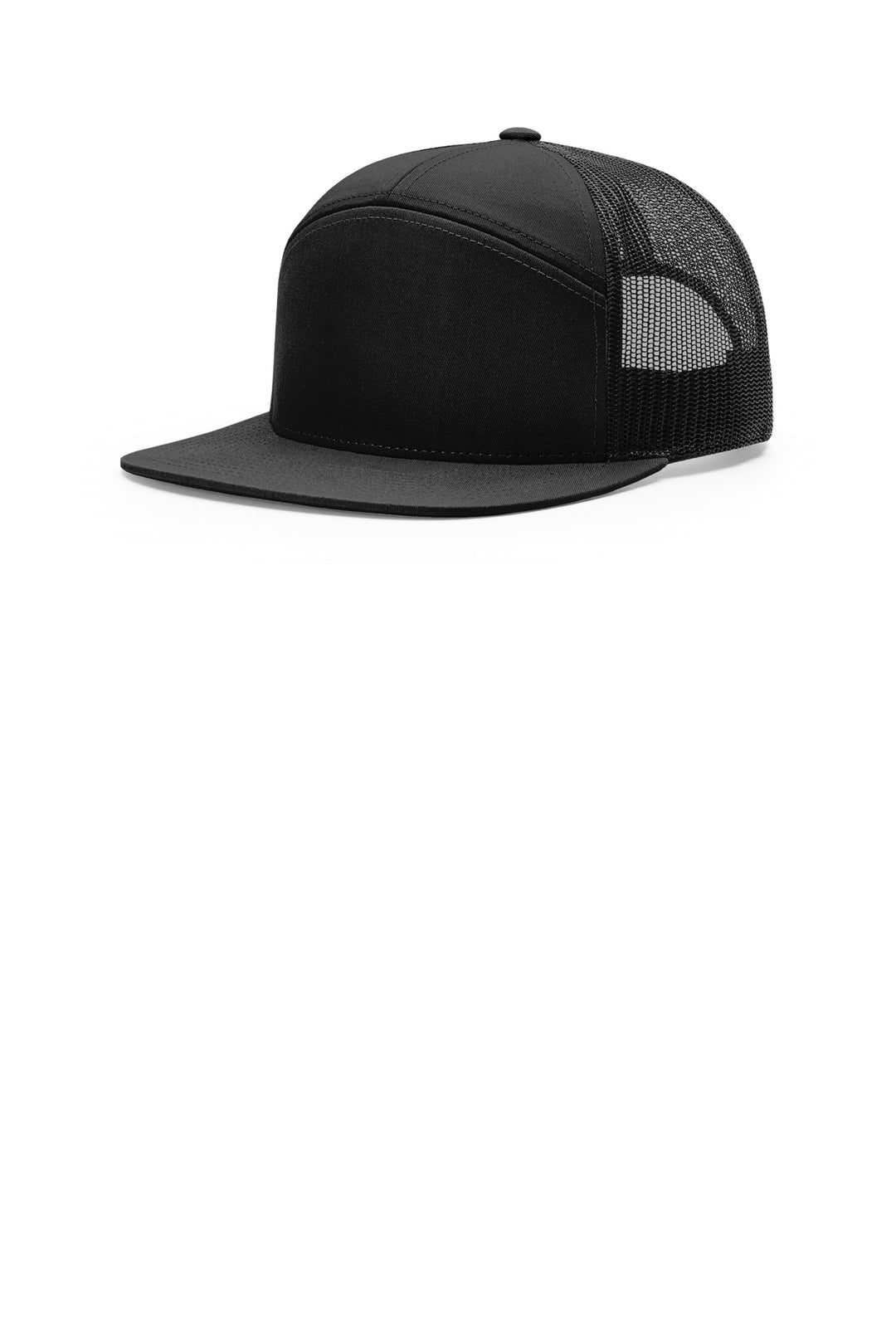 Richardson 168 7-Panel Trucker in Black, left view