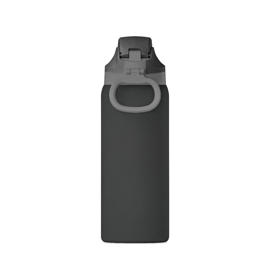 Black 32oz insulated firefighter wife water bottle with carry-handle lid