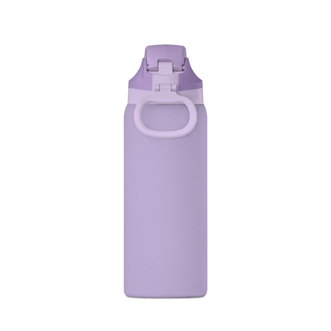 Lavender 32oz insulated water bottle with carry-handle lid