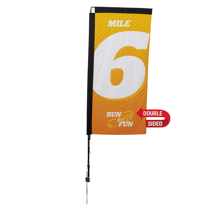 Premium Rectangle Sail Sign Kit (Double-Sided with Ground Spike)