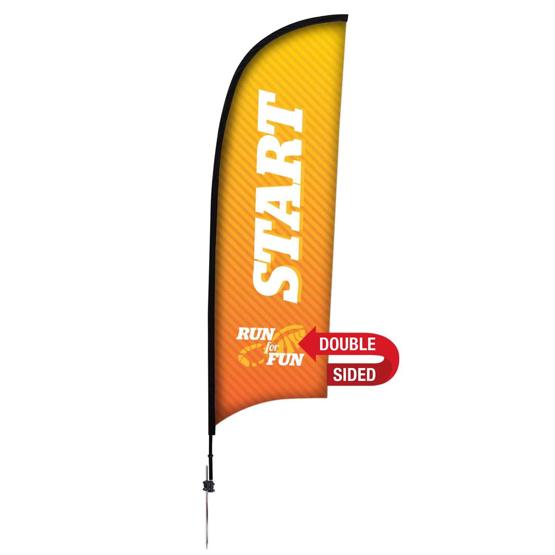Premium Razor Sail Sign Kit (Double-Sided with Ground Spike)
