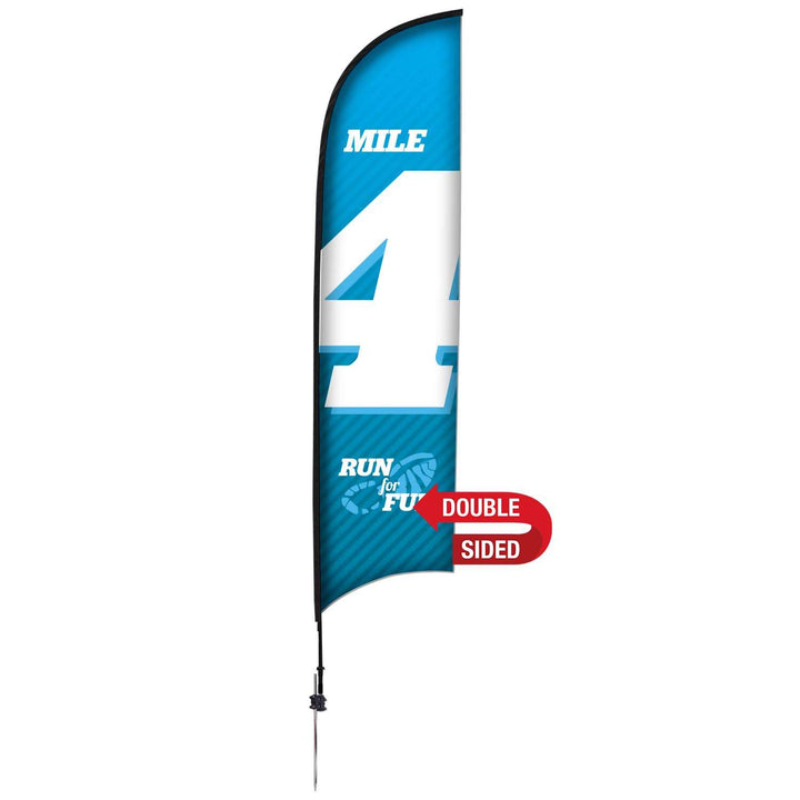 Premium Razor Sail Sign Kit (Double-Sided with Ground Spike)
