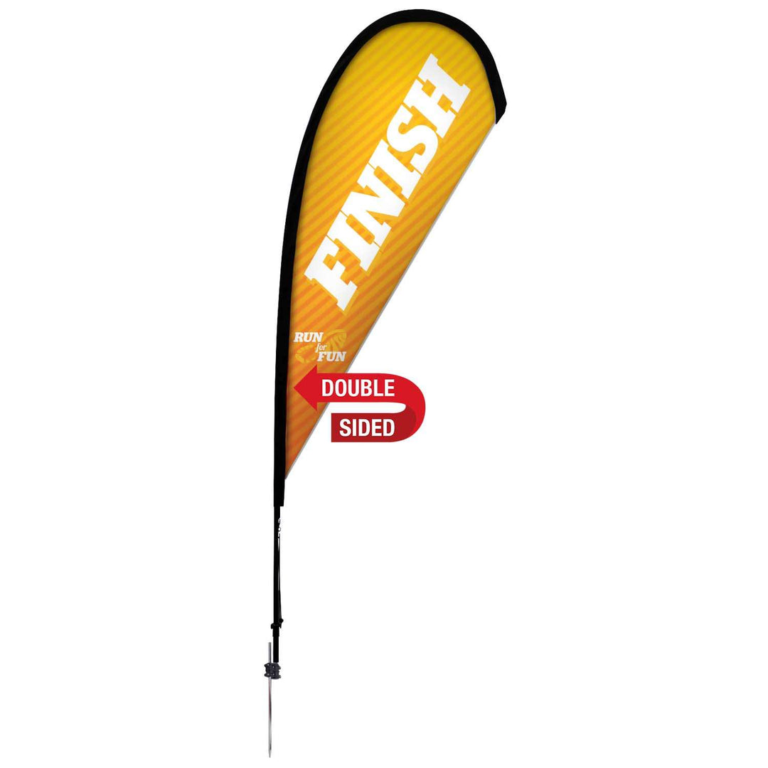 Premium Teardrop Sail Sign Kit (Double-Sided with Ground Spike)