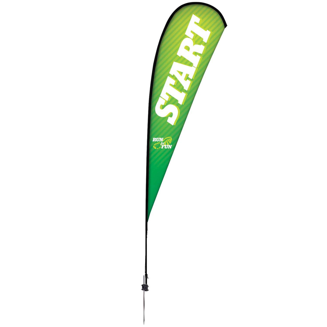 Premium Teardrop Sail Sign Kit (Single-Sided with Ground Spike)