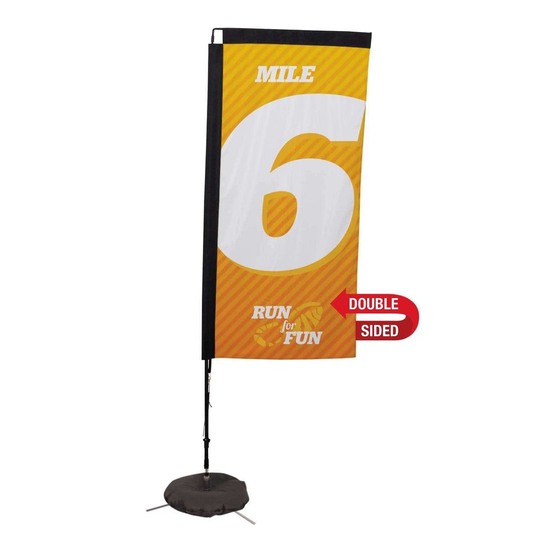 Premium Rectangle Sail Sign Kit (Double-Sided with Scissor Base)