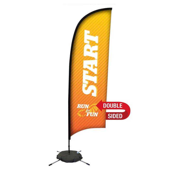 Premium Razor Sail Sign Kit (Double-Sided with Scissor Base)