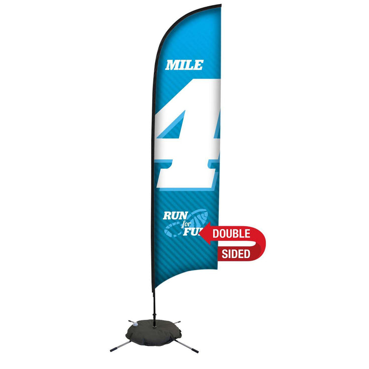 Premium Razor Sail Sign Kit (Double-Sided with Scissor Base)