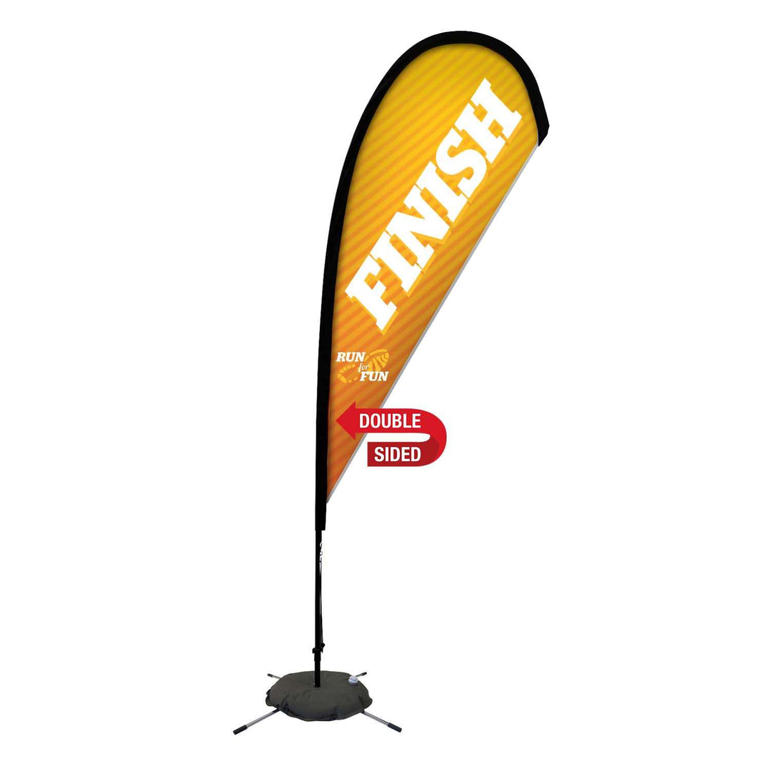 Premium Teardrop Sail Sign Kit (Double-Sided with Scissor Base)
