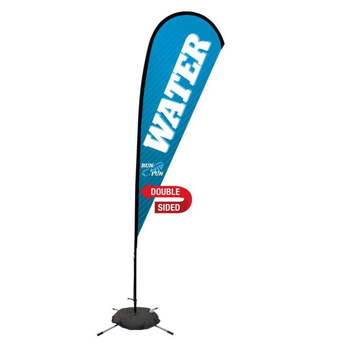 Premium Teardrop Sail Sign Kit (Double-Sided with Scissor Base)