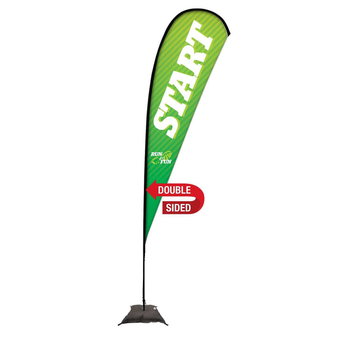 Premium Teardrop Sail Sign Kit (Double-Sided with Scissor Base)