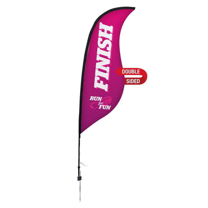 Premium Sabre Sail Sign Kit (Double-Sided with Ground Spike)