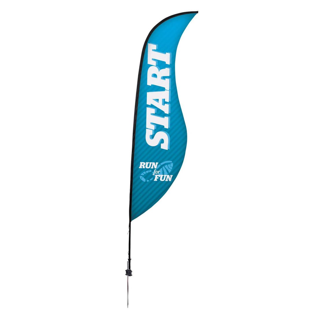 Premium Sabre Sail Sign Kit (Single-Sided with Ground Spike)