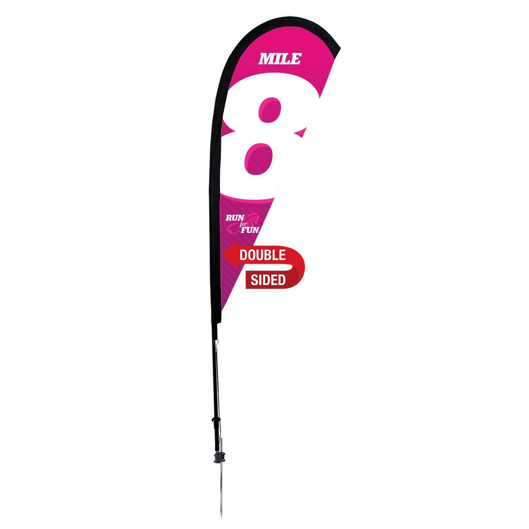 Premium Teardrop Sail Sign Kit (Double-Sided with Ground Spike)