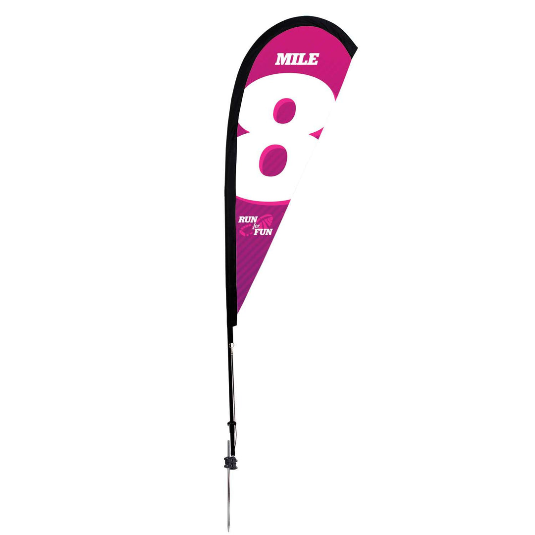 Premium Teardrop Sail Sign Kit (Single-Sided with Ground Spike)