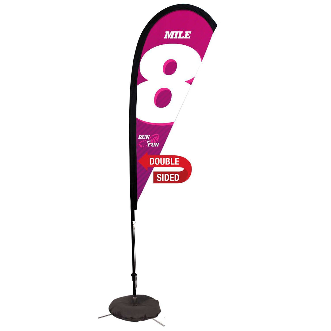 Premium Teardrop Sail Sign Kit (Double-Sided with Scissor Base)