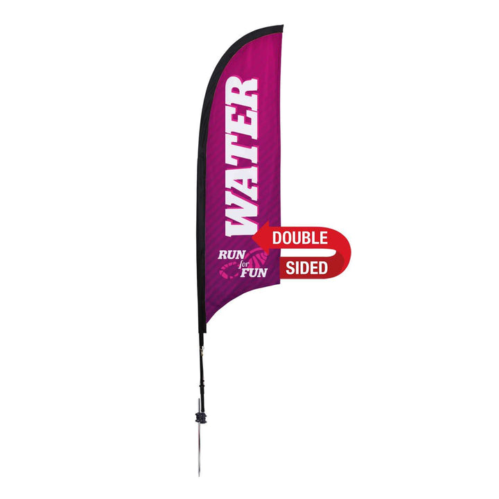 Premium Razor Sail Sign Kit (Double-Sided with Ground Spike)