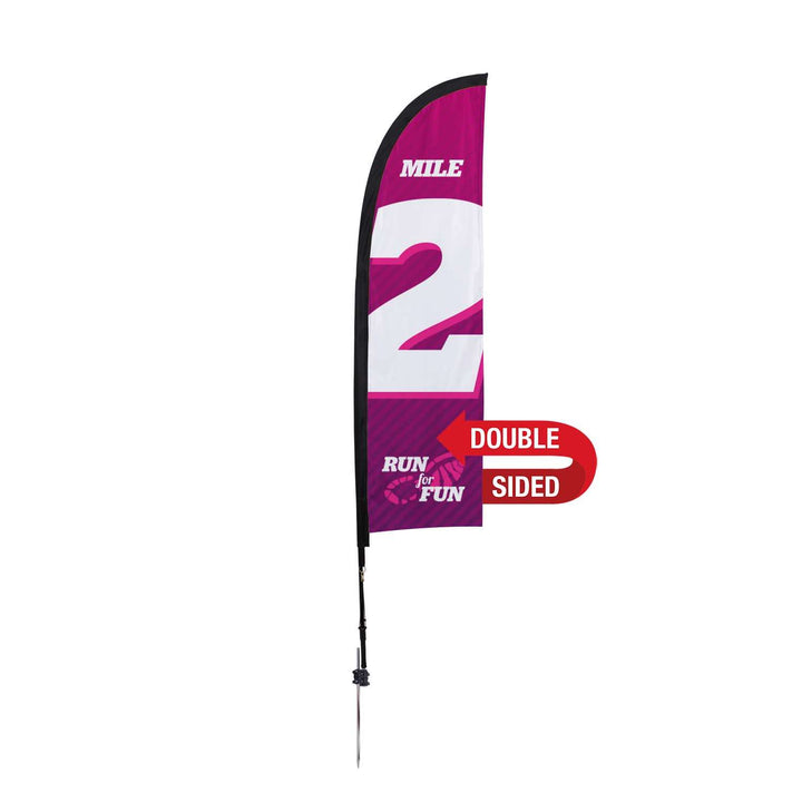 Premium Blade Sail Sign Kit (Double-Sided with Ground Spike)