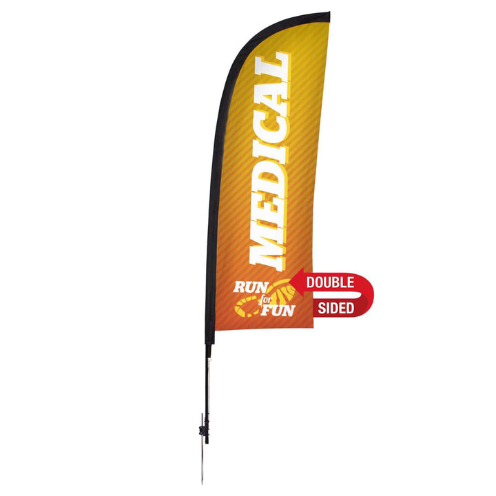 Premium Blade Sail Sign Kit (Double-Sided with Ground Spike)