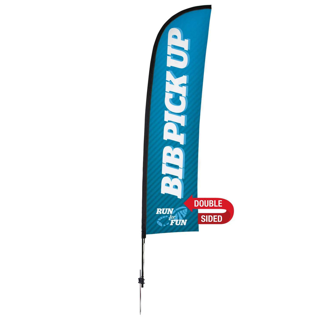 Premium Blade Sail Sign Kit (Double-Sided with Ground Spike)