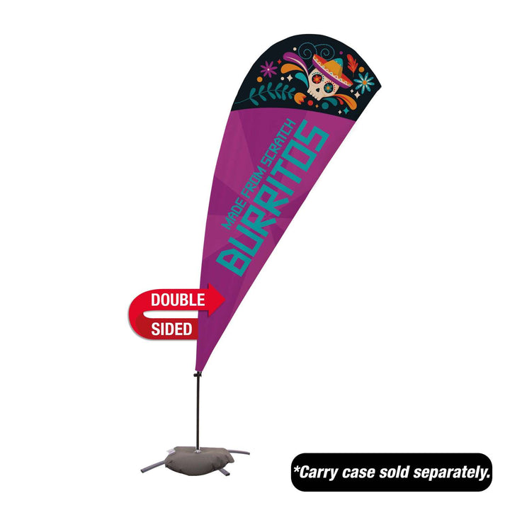 Value Teardrop Sail Sign Kit (Double-Sided with Cross Base)
