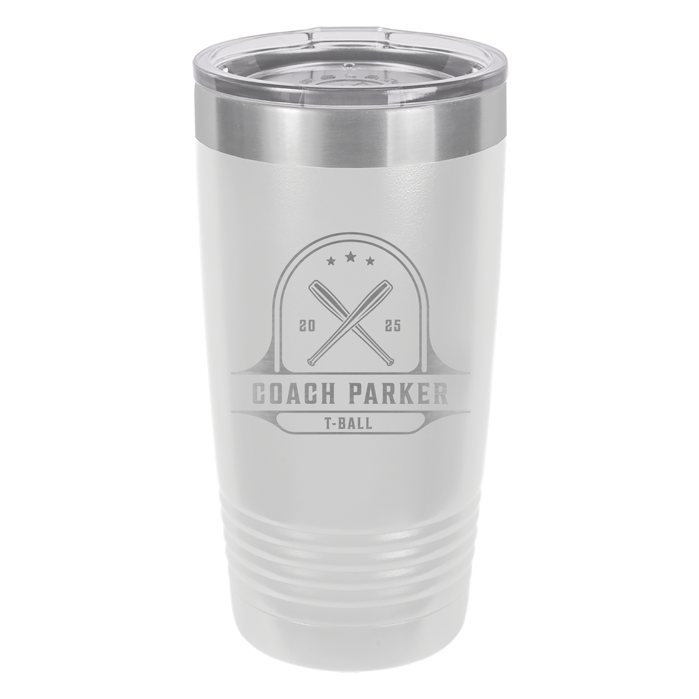 Custom Engraved Baseball Coach Tumbler