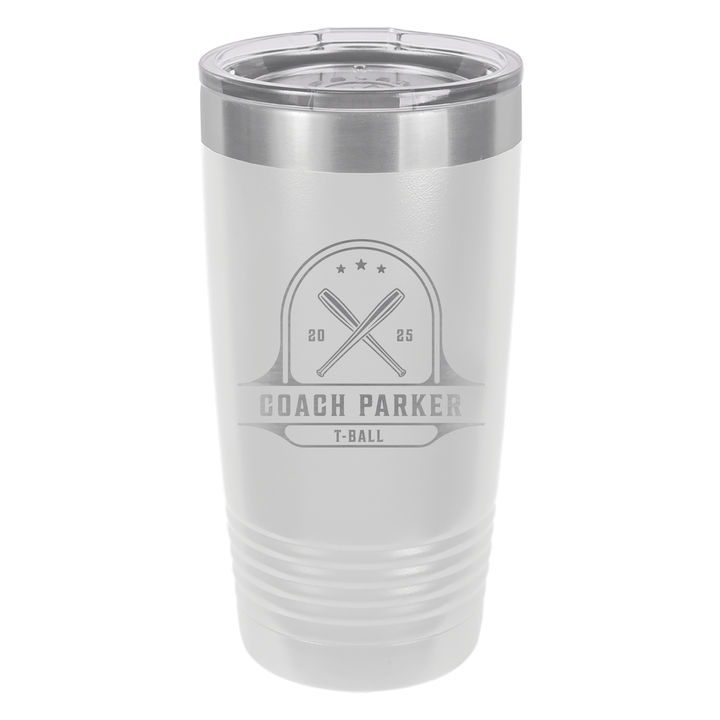 Custom Engraved Baseball Coach Tumbler