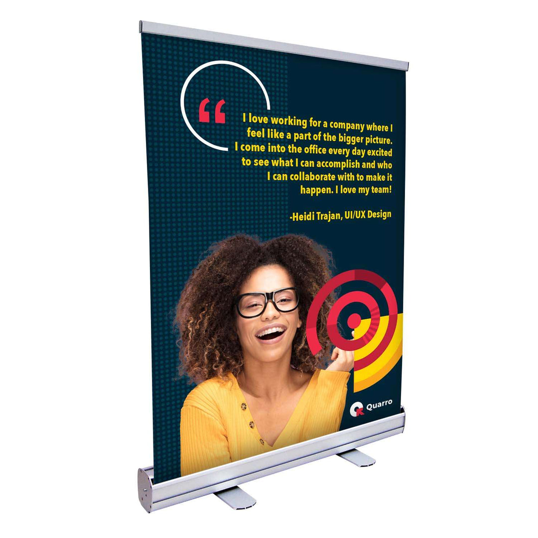 Economy Tabletop Retractor Kit (No-Curl Opaque Fabric)