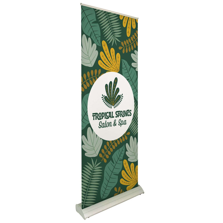 Deluxe Pro Retractor Single-Banner Kit (No-Curl Opaque Fabric)