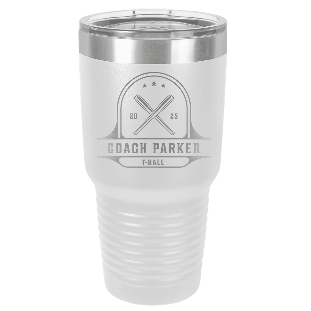 Custom Engraved Baseball Coach Tumbler