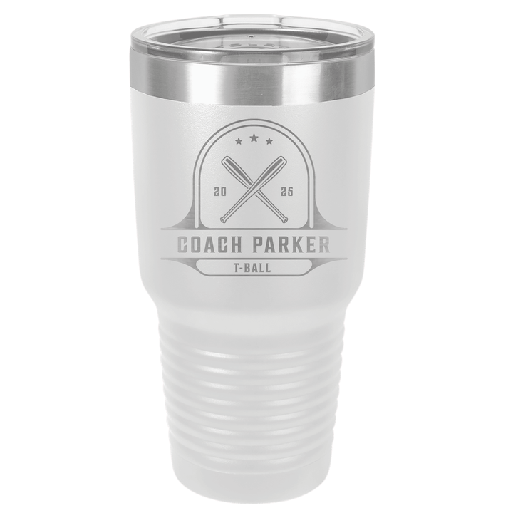 Custom Engraved Baseball Coach Tumbler