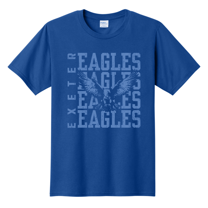 Exeter Eagles Distressed Logo Fan Tee