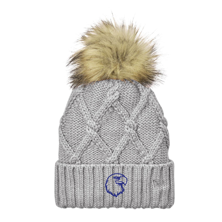 Exeter Eagle Faux Fur Pom Beanie