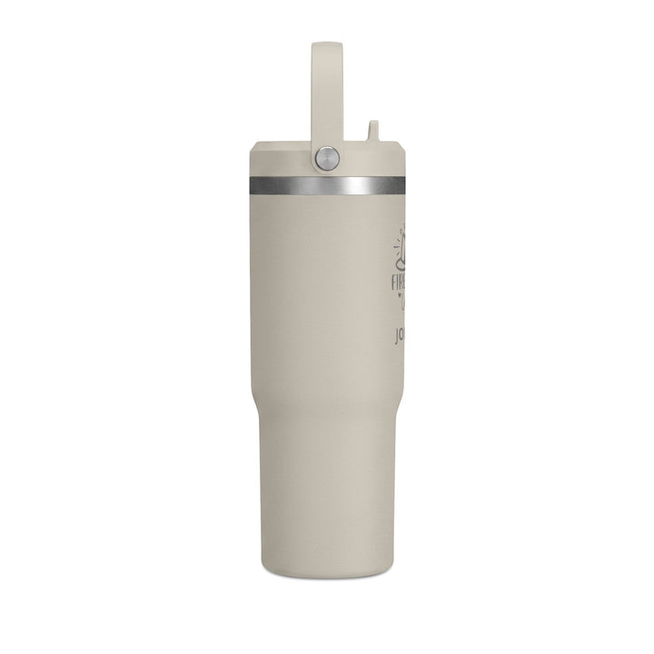 Stone 32oz insulated travel tumbler with flip straw lid